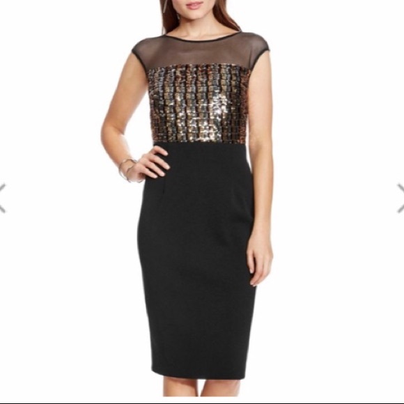 vince camuto sequin gown